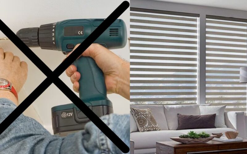 how to Install window blinds without drilling holes